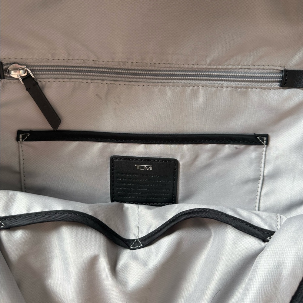 Tumi Black Nylon Backpack with Silver Hardware - Picture 2 of 6